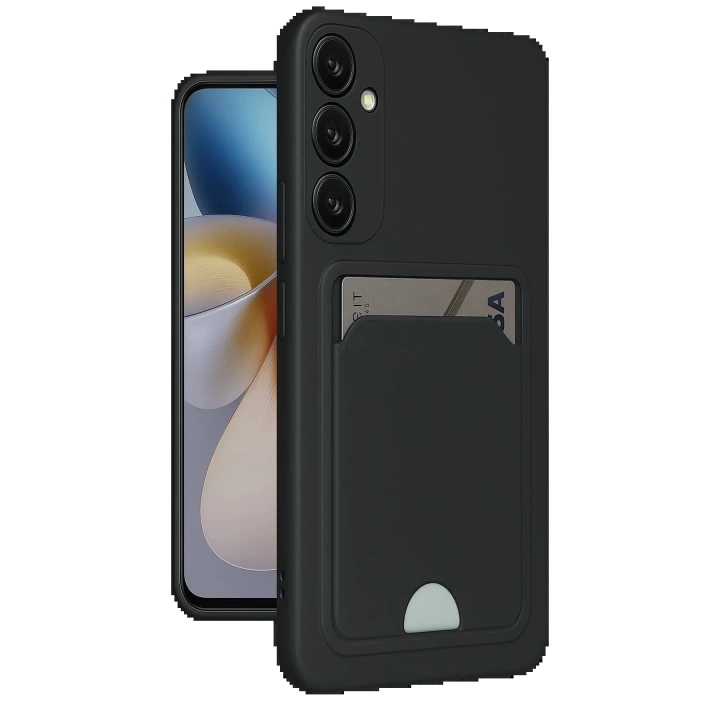 BFS Samsung Galaxy A56 Kılıf Kelvin Kartvizitli Silikon - Siyah