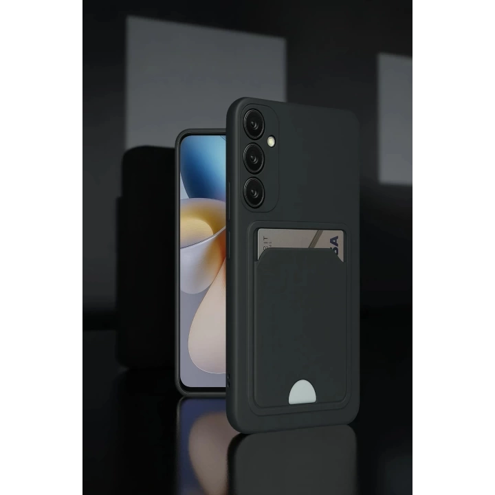 BFS Samsung Galaxy A56 Kılıf Kelvin Kartvizitli Silikon - Siyah