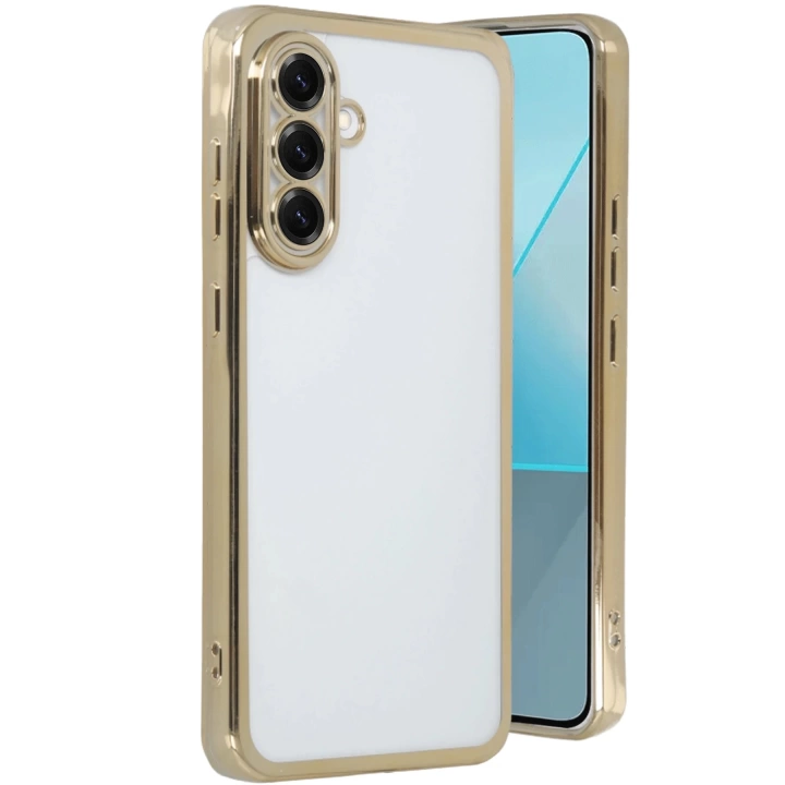 BFS  Samsung Galaxy A56 Kılıf Razer Lensli Silikon - Gold