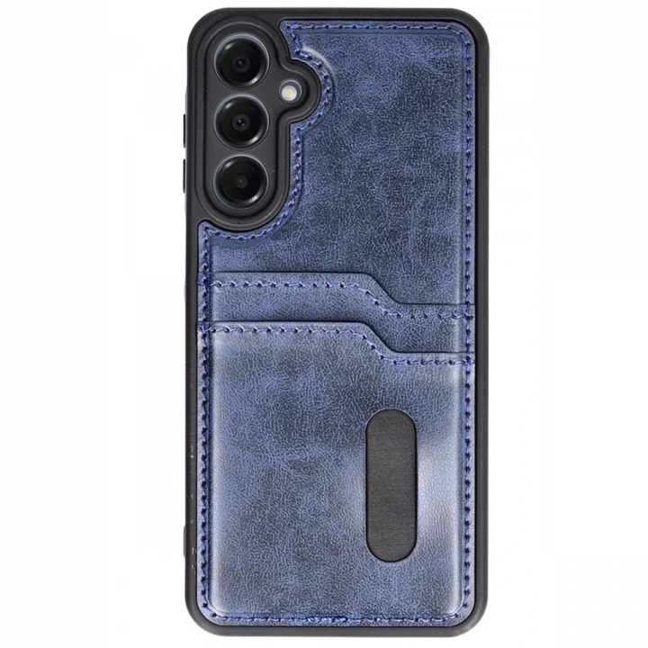 BFS  Samsung Galaxy A56 Kılıf Sara Kartvizitli Deri Kılıf - Lacivert