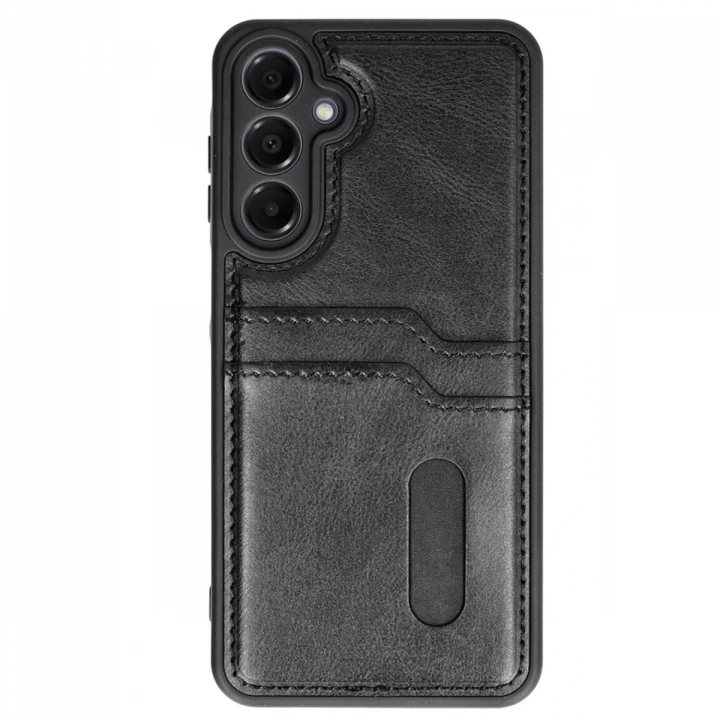 BFS  Samsung Galaxy A56 Kılıf Sara Kartvizitli Deri Kılıf - Siyah