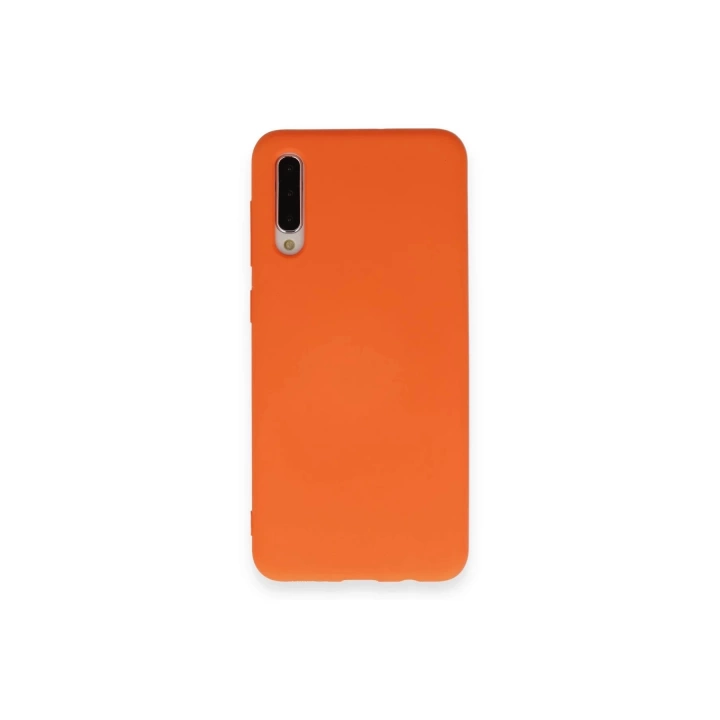BFS  Samsung Galaxy A70 Kılıf Nano içi Kadife Silikon - Turuncu
