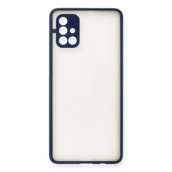 BFS  Samsung Galaxy A71 Kılıf Montreal Silikon Kapak - Lacivert