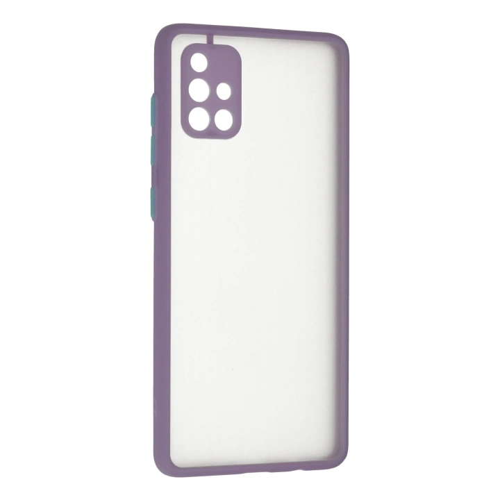 BFS  Samsung Galaxy A71 Kılıf Montreal Silikon Kapak - Mor