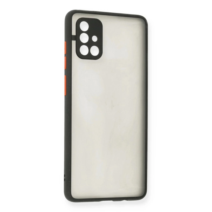 BFS  Samsung Galaxy A71 Kılıf Montreal Silikon Kapak - Siyah