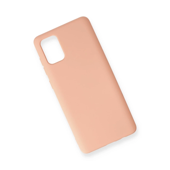BFS  Samsung Galaxy A71 Kılıf Nano içi Kadife Silikon - Pudra