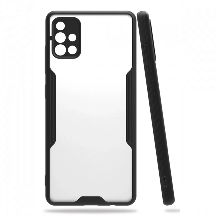 BFS  Samsung Galaxy A71 Kılıf Platin Silikon - Siyah