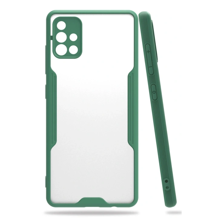 BFS  Samsung Galaxy A71 Kılıf Platin Silikon - Yeşil