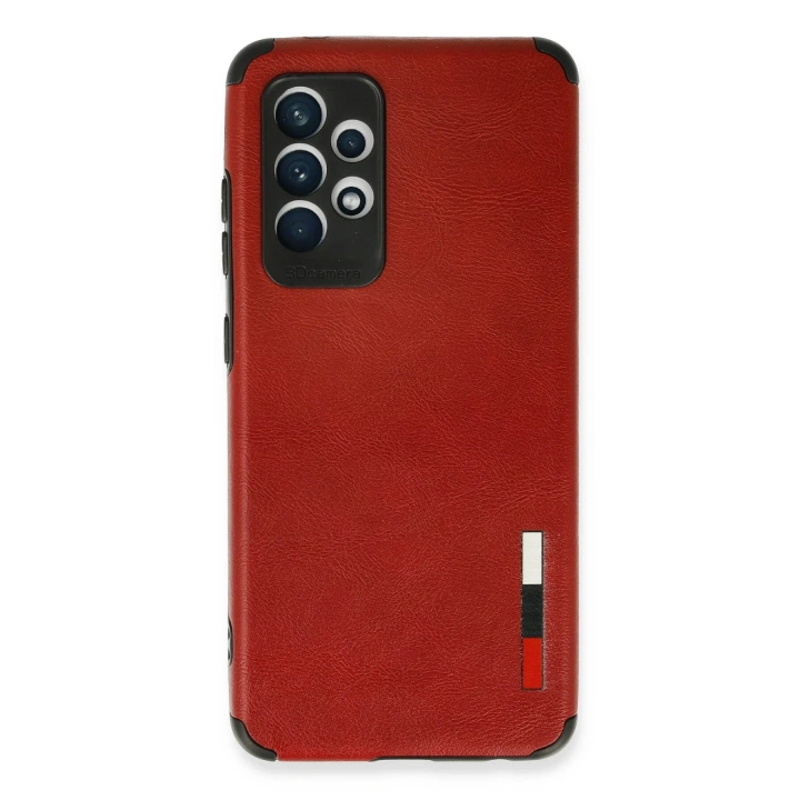 BFS  Samsung Galaxy A72 Kılıf Loop Deri Silikon - Kırmızı