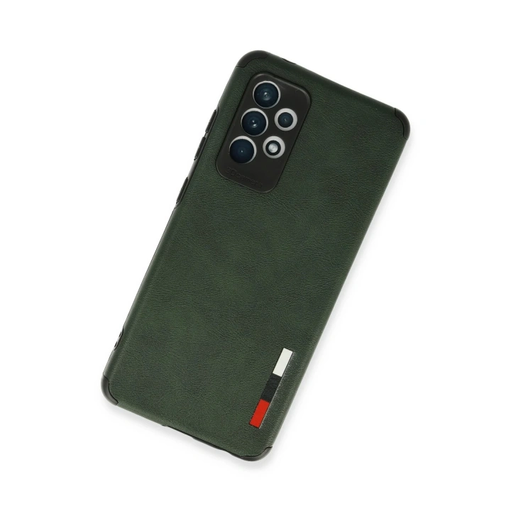 BFS  Samsung Galaxy A72 Kılıf Loop Deri Silikon - Yeşil