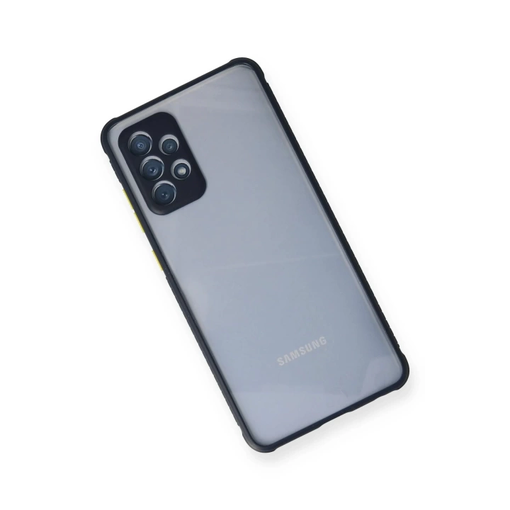 BFS  Samsung Galaxy A72 Kılıf Miami Şeffaf Silikon - Lacivert