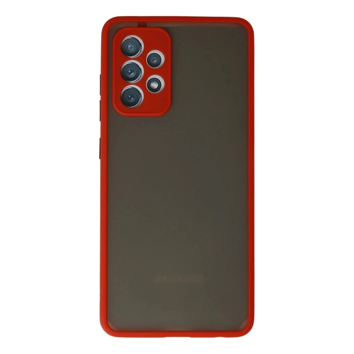 BFS  Samsung Galaxy A72 Kılıf Montreal Silikon Kapak - Kırmızı