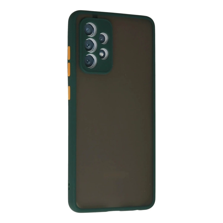 BFS  Samsung Galaxy A72 Kılıf Montreal Silikon Kapak - Koyu Yeşil