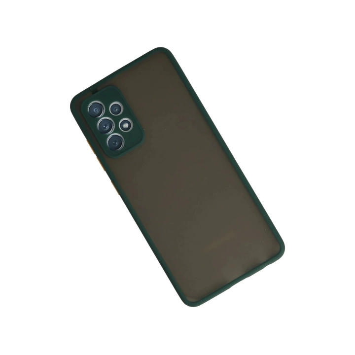 BFS  Samsung Galaxy A72 Kılıf Montreal Silikon Kapak - Koyu Yeşil