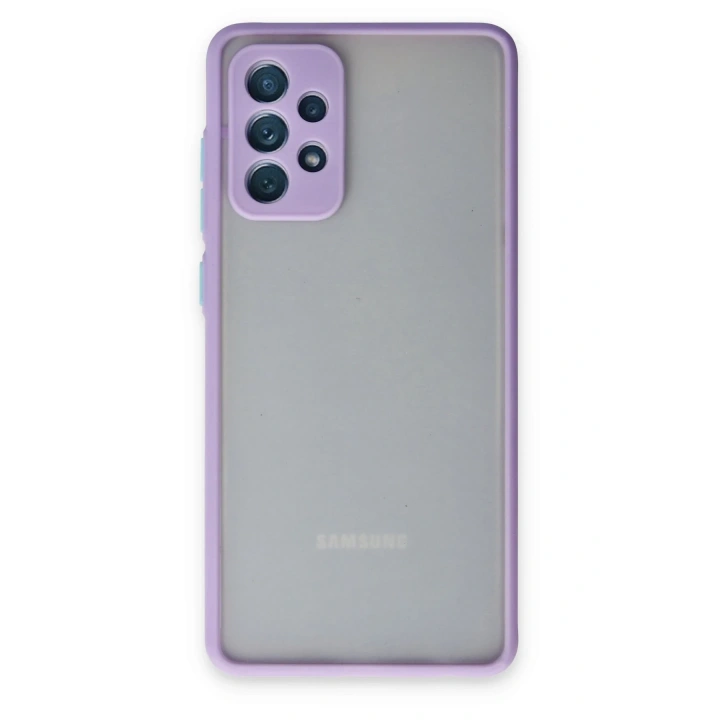 BFS  Samsung Galaxy A72 Kılıf Montreal Silikon Kapak - Mor