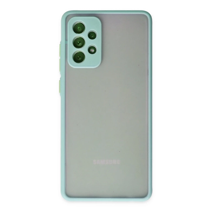 BFS  Samsung Galaxy A72 Kılıf Montreal Silikon Kapak - Turkuaz