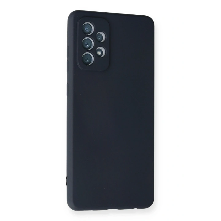 BFS  Samsung Galaxy A72 Kılıf Nano içi Kadife Silikon - Lacivert