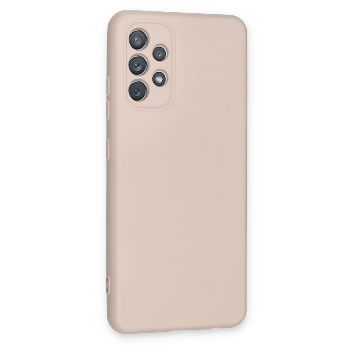 BFS  Samsung Galaxy A72 Kılıf Nano içi Kadife Silikon - Pudra