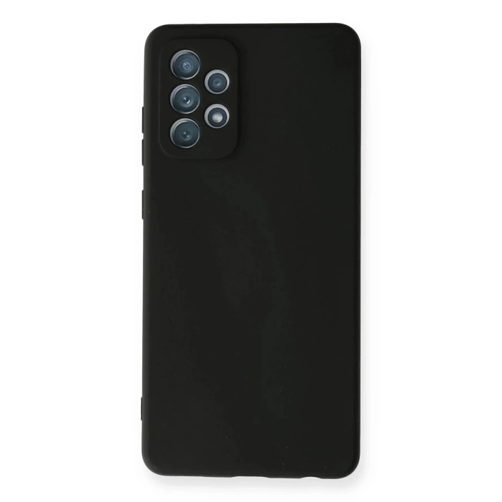 BFS  Samsung Galaxy A72 Kılıf Nano içi Kadife Silikon - Siyah