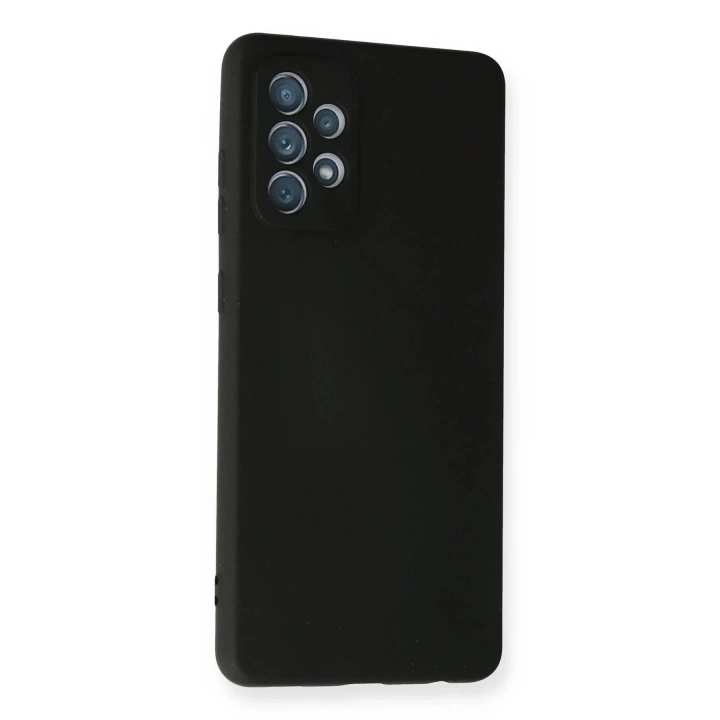 BFS  Samsung Galaxy A72 Kılıf Nano içi Kadife Silikon - Siyah
