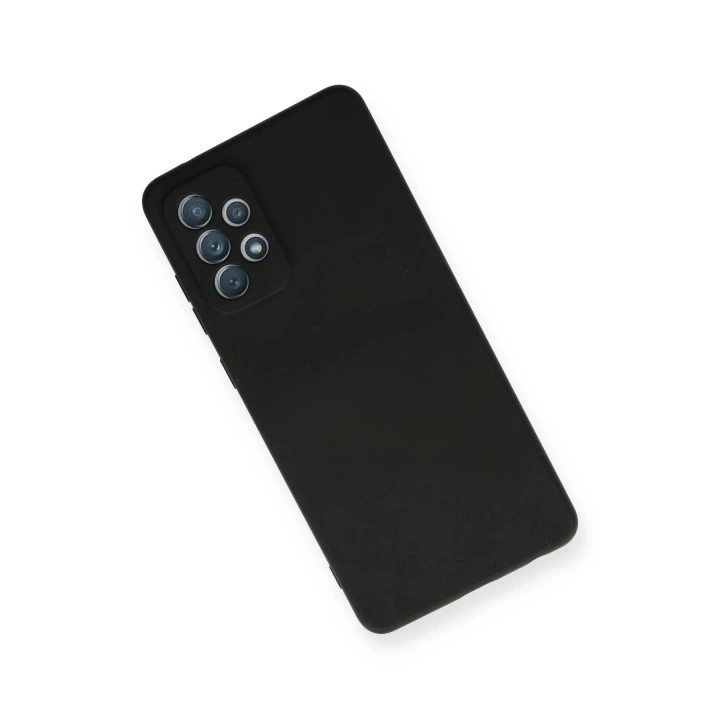 BFS  Samsung Galaxy A72 Kılıf Nano içi Kadife Silikon - Siyah