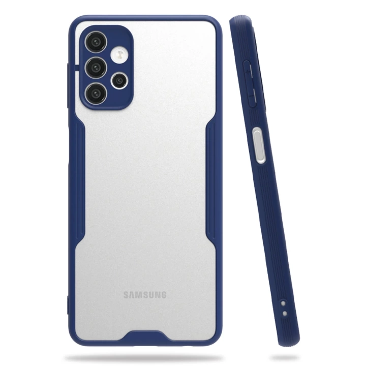 BFS  Samsung Galaxy A72 Kılıf Platin Silikon - Lacivert