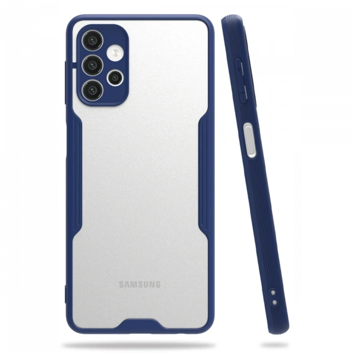 BFS  Samsung Galaxy A72 Kılıf Platin Silikon - Lacivert