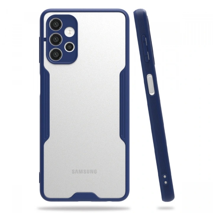 BFS  Samsung Galaxy A72 Kılıf Platin Silikon - Lacivert