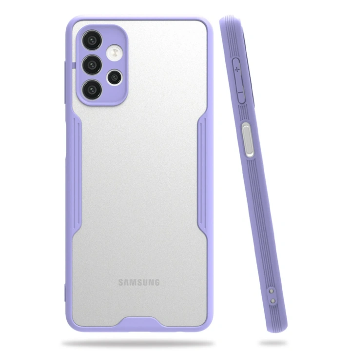 BFS  Samsung Galaxy A72 Kılıf Platin Silikon - Lila