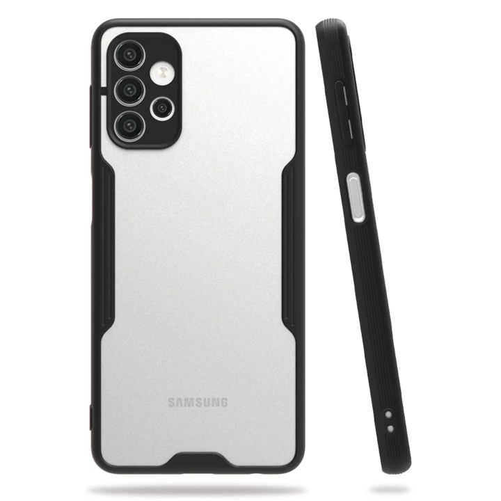 BFS  Samsung Galaxy A72 Kılıf Platin Silikon - Siyah