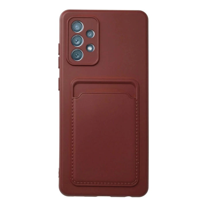BFS  Samsung Galaxy A73 5G Kılıf Kelvin Kartvizitli Silikon - Bordo