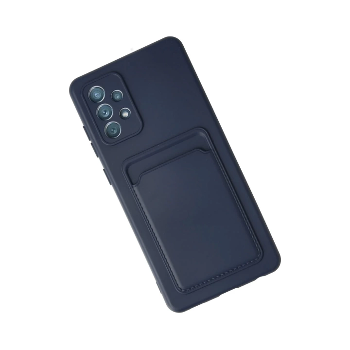 BFS  Samsung Galaxy A73 5G Kılıf Kelvin Kartvizitli Silikon - Lacivert