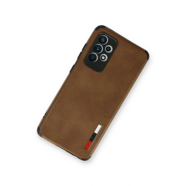 BFS  Samsung Galaxy A73 5G Kılıf Loop Deri Silikon - Kahverengi