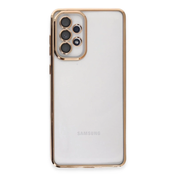 BFS  Samsung Galaxy A73 5G Kılıf Razer Lensli Silikon - Gold