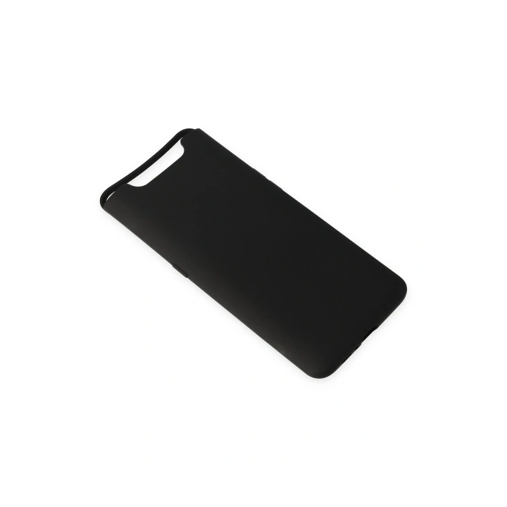 BFS  Samsung Galaxy A80 Kılıf Nano içi Kadife Silikon - Siyah