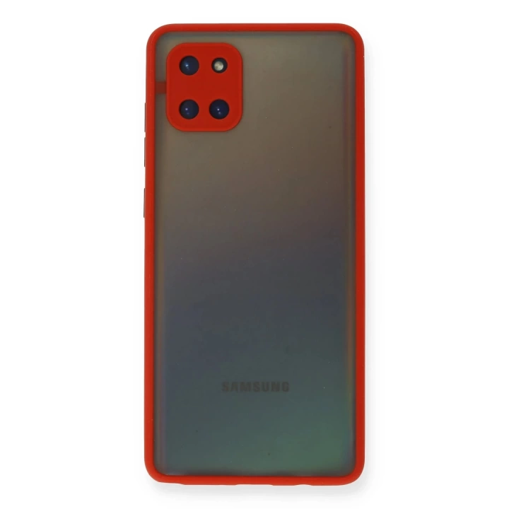 BFS  Samsung Galaxy A81 / Note 10 Lite Kılıf Montreal Silikon Kapak - Kırmızı