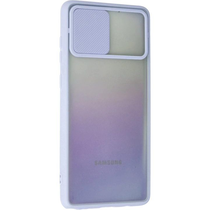 BFS  Samsung Galaxy A81 / Note 10 Lite Kılıf Palm Buzlu Kamera Sürgülü Silikon - Lila