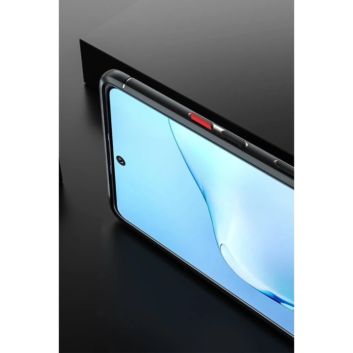 BFS  Samsung Galaxy A91 / S10 Lite Kılıf Range Yüzüklü Silikon - Siyah-Gold