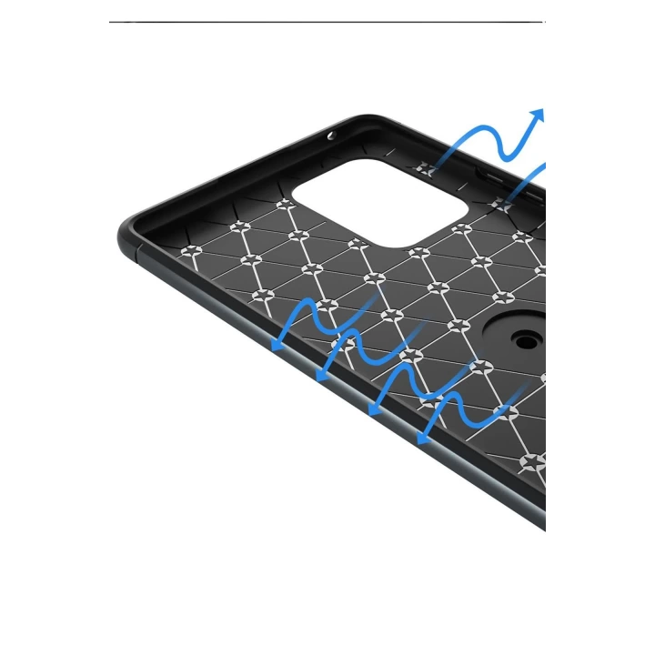 BFS  Samsung Galaxy A91 / S10 Lite Kılıf Range Yüzüklü Silikon - Siyah-Kırmızı