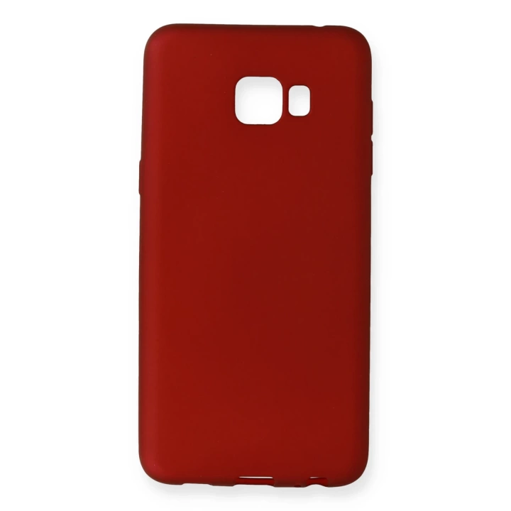 BFS  Samsung Galaxy C7 Pro Kılıf First Silikon - Bordo