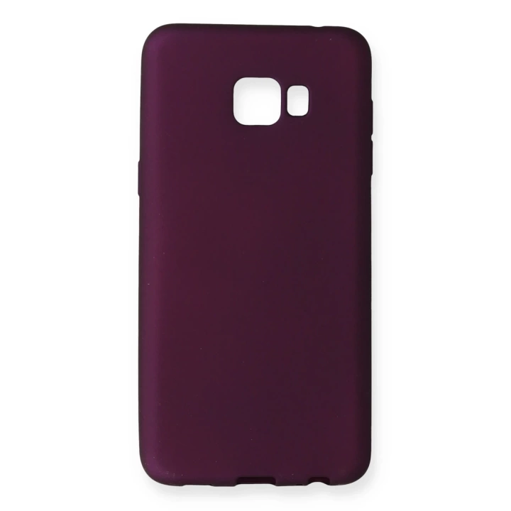 BFS  Samsung Galaxy C7 Pro Kılıf First Silikon - Mürdüm