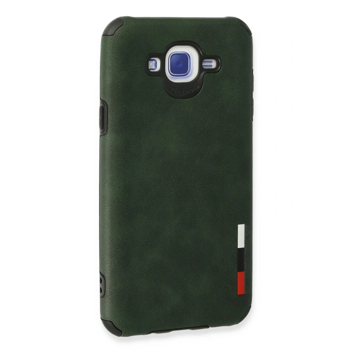 BFS  Samsung Galaxy J7 Kılıf Loop Deri Silikon - Yeşil