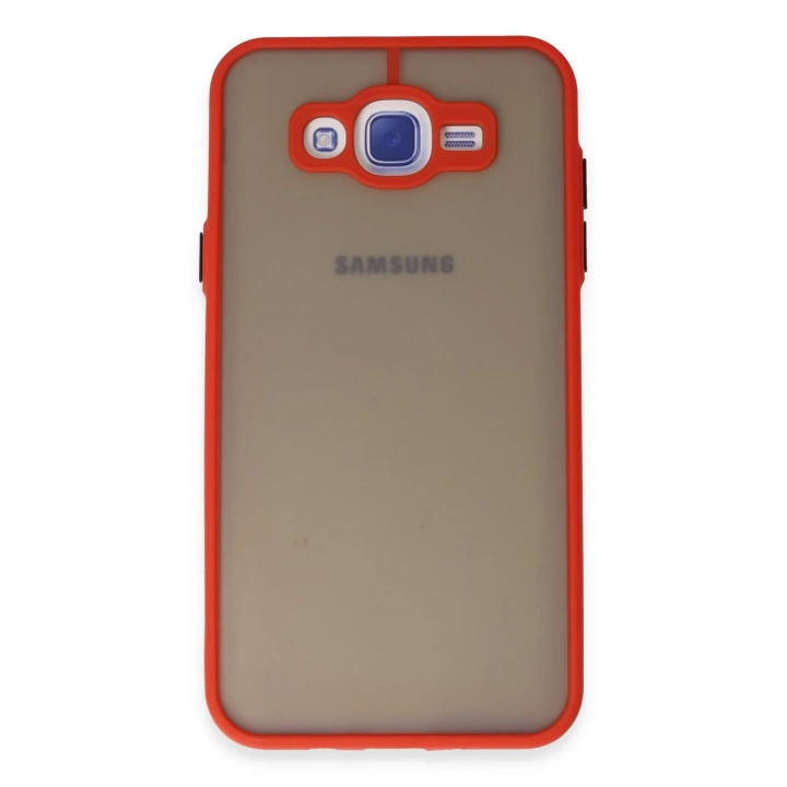 BFS  Samsung Galaxy J7 Kılıf Montreal Silikon Kapak - Kırmızı