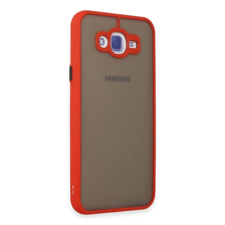 BFS  Samsung Galaxy J7 Kılıf Montreal Silikon Kapak - Kırmızı