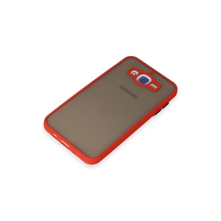 BFS  Samsung Galaxy J7 Kılıf Montreal Silikon Kapak - Kırmızı