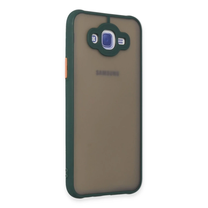 BFS  Samsung Galaxy J7 Kılıf Montreal Silikon Kapak - Yeşil