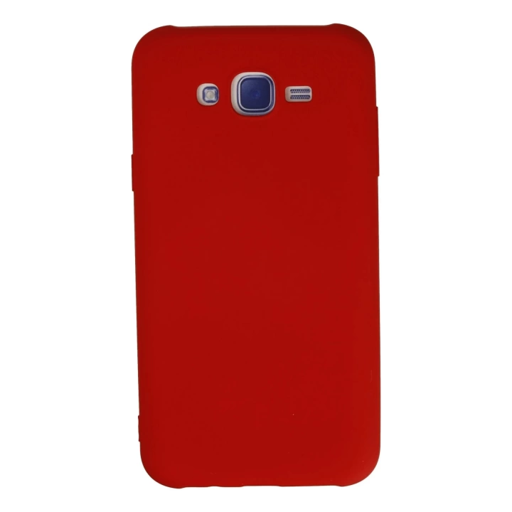 BFS  Samsung Galaxy J7 Kılıf Nano içi Kadife Silikon - Kırmızı
