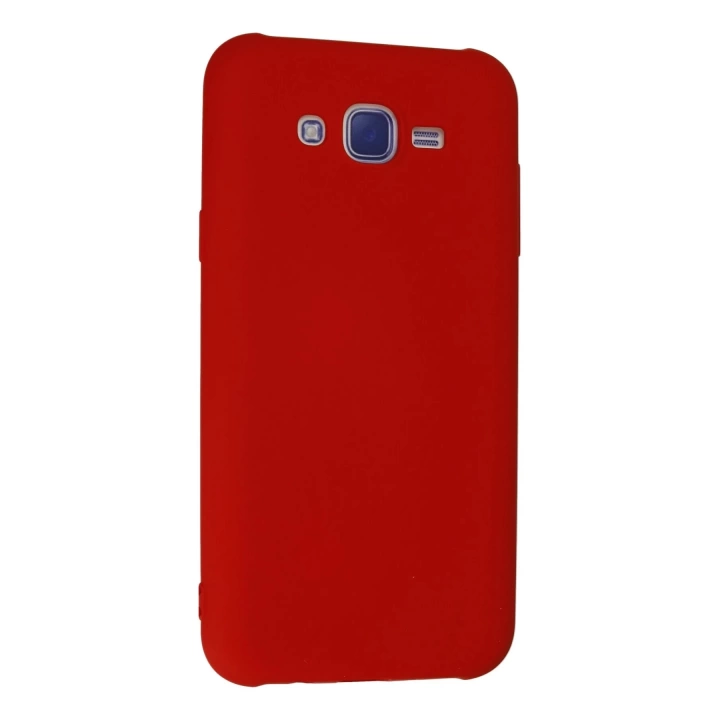 BFS  Samsung Galaxy J7 Kılıf Nano içi Kadife Silikon - Kırmızı