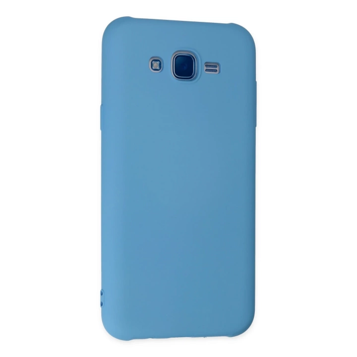 BFS  Samsung Galaxy J7 Kılıf Nano içi Kadife Silikon - Mavi