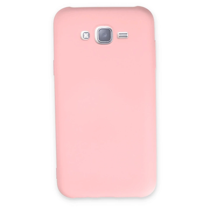 BFS  Samsung Galaxy J7 Kılıf Nano içi Kadife Silikon - Pudra